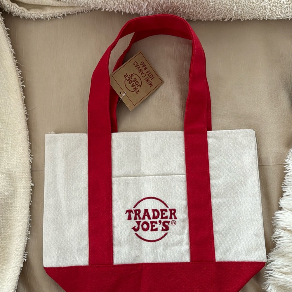 Trader Joes Red Mini Tote NWT